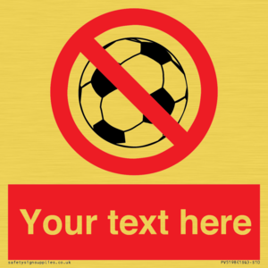 Custom No Ball Games Sign